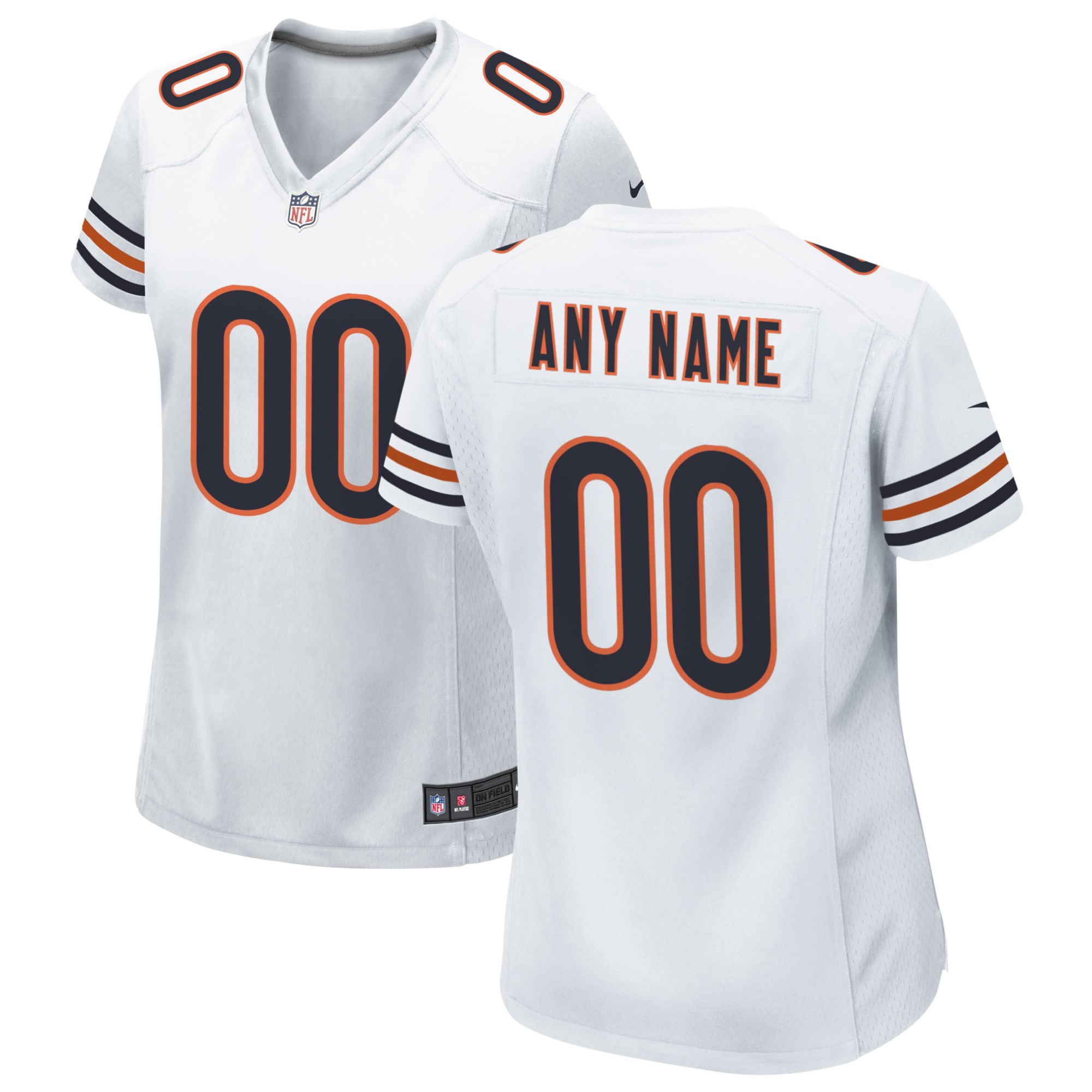 Chicago Bears Nike Women s Custom Game Jersey   White