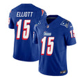 Men s New England Patriots Ezekiel Elliott Blue 2023 F.U.S.E. Vapor Limited Stitched Jersey