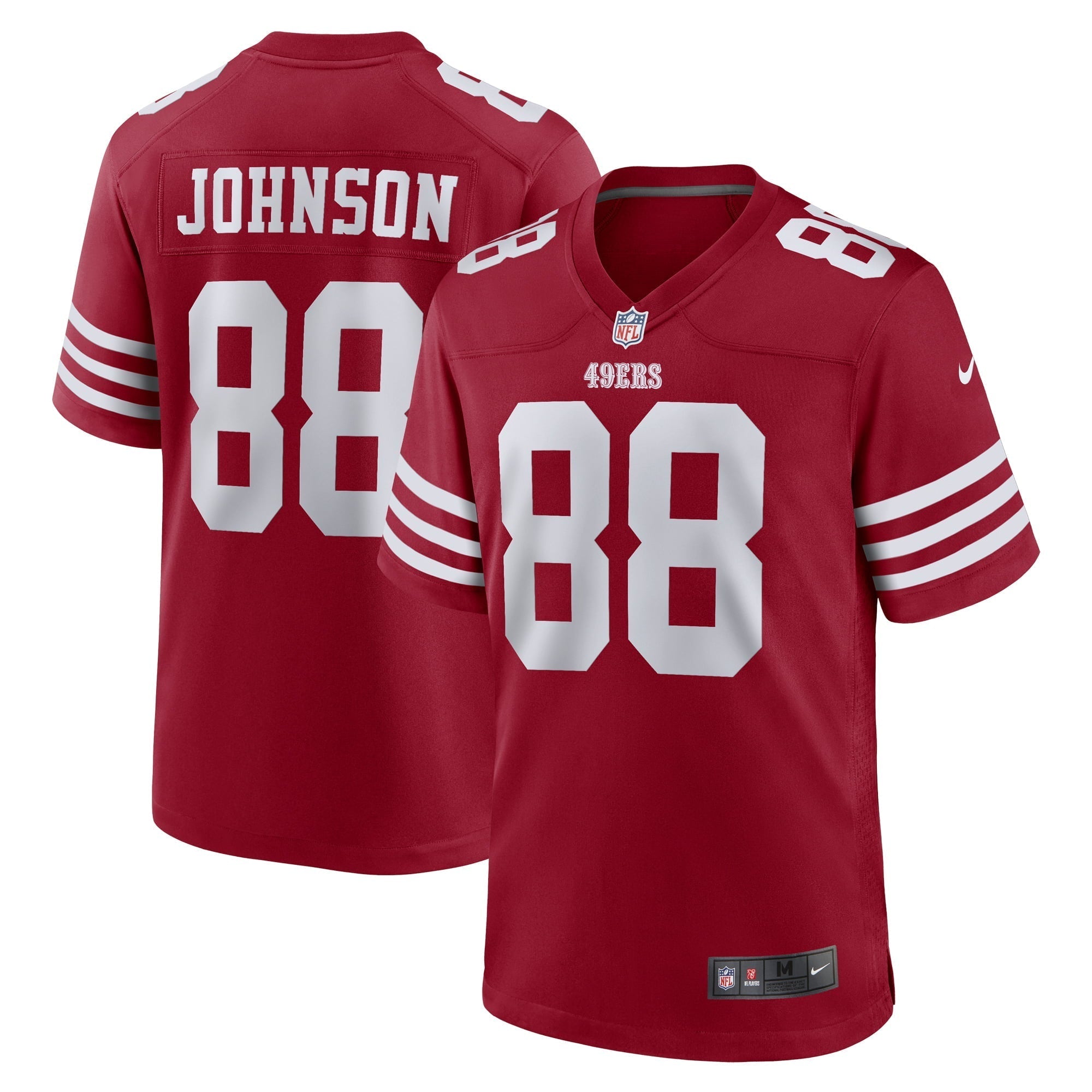 Men s Nike Tyron Johnson Scarlet San Francisco 49ers Team Game Jersey
