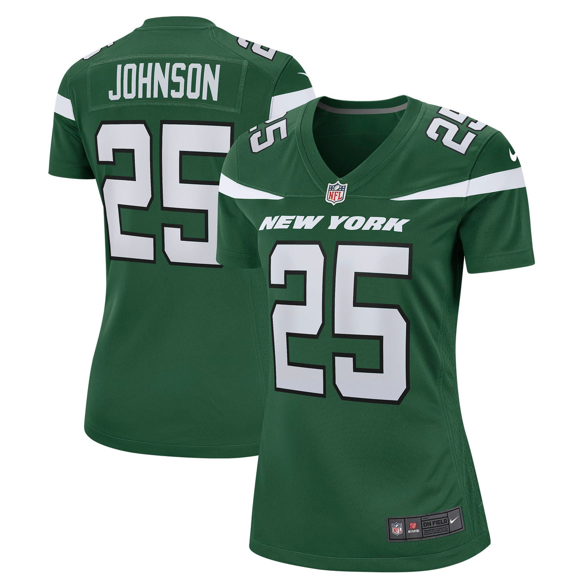 Women s Nike Ty Johnson Gotham Green New York Jets Game Jersey