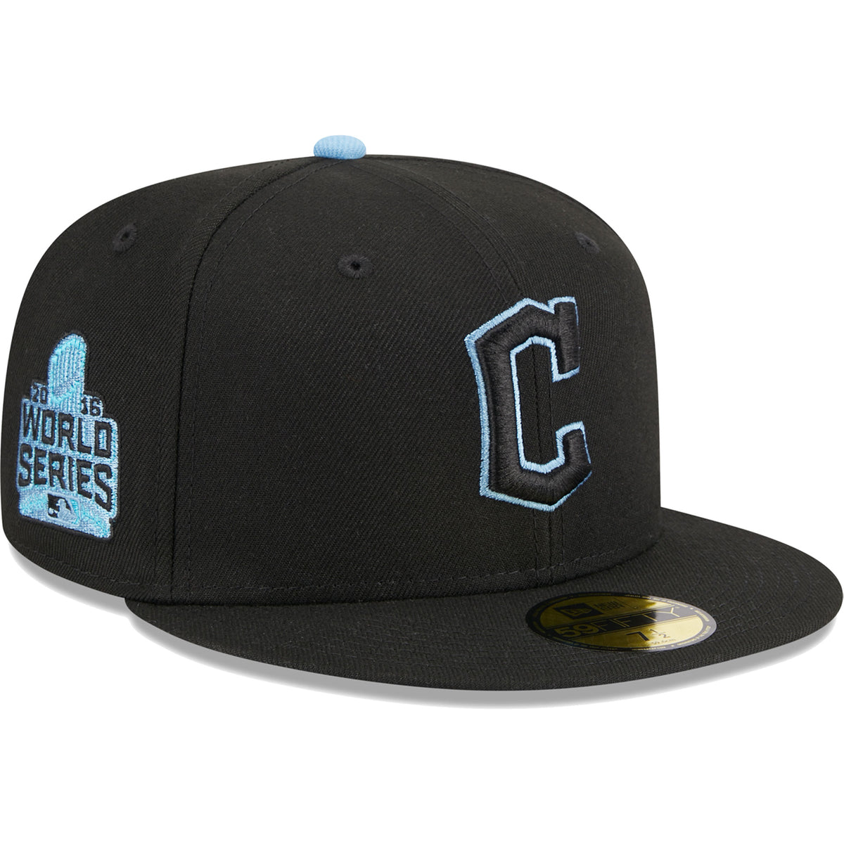 Cleveland Guardians New Era Pastel Undervisor 59FIFTY Fitted Hat - Black