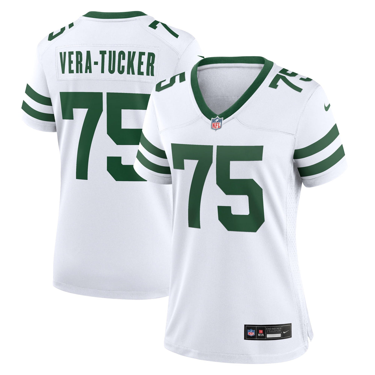 Women s Nike Alijah Vera-Tucker White New York Jets Legacy Player Game Jersey
