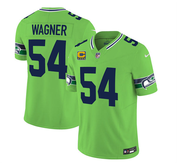 Men s Seattle Seahawks Bobby Wagner 2023 F.U.S.E. With 4-Star C Patch Green Limited Stitched Jersey