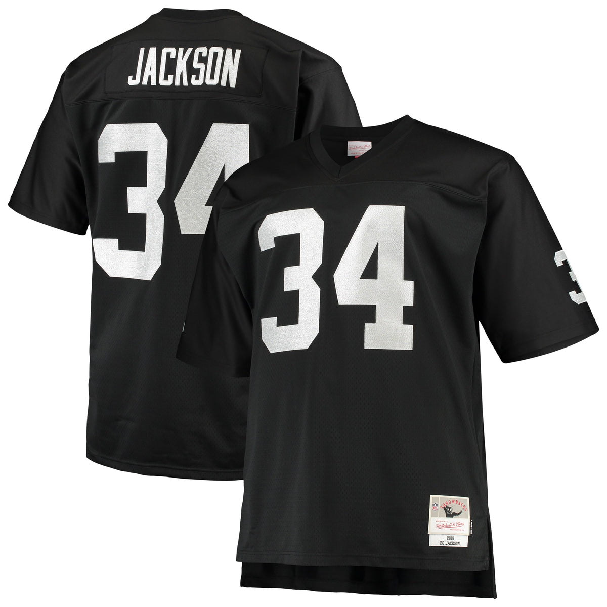 Bo Jackson Las Vegas Raiders Mitchell   Ness Big   Tall 1988 Retired Player Replica Jersey   Black
