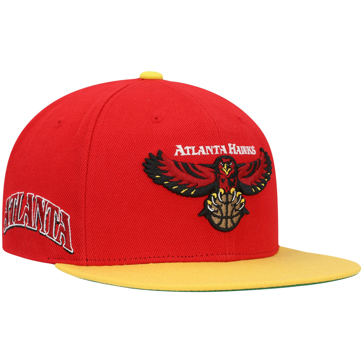 Atlanta Hawks, NBA Jerseys Mitchell & Ness Hardwood Classics Snapback Hat - Red/Gold