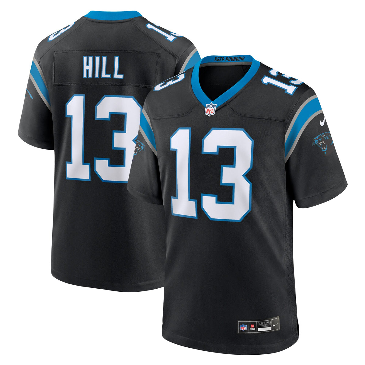Troy Hill Carolina Panthers Nike Team Game Jersey    Black