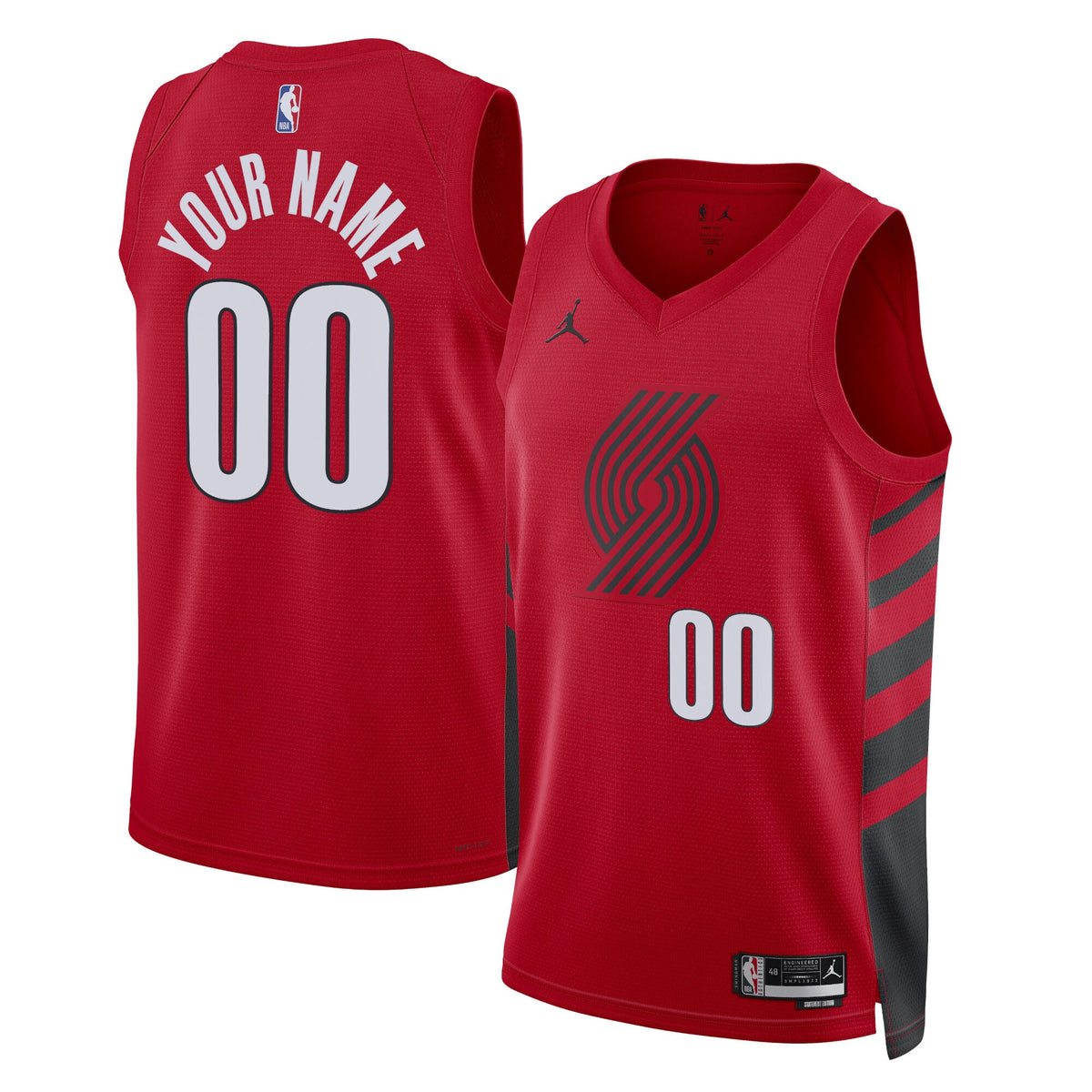 Portland Trail Blazers Jordans Brand Unisex 2022/23 Swingman Custom Jersey - Statement Edition - Red
