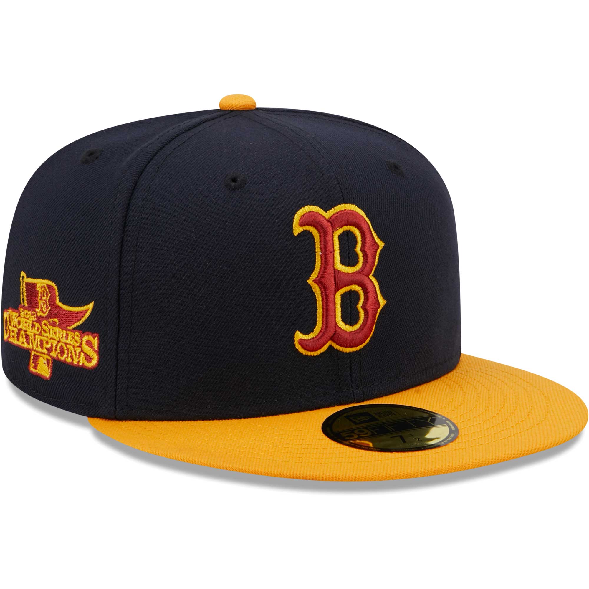 Boston Red Sox New Era Primary Logo 59FIFTY Fitted Hat - Navy/Gold
