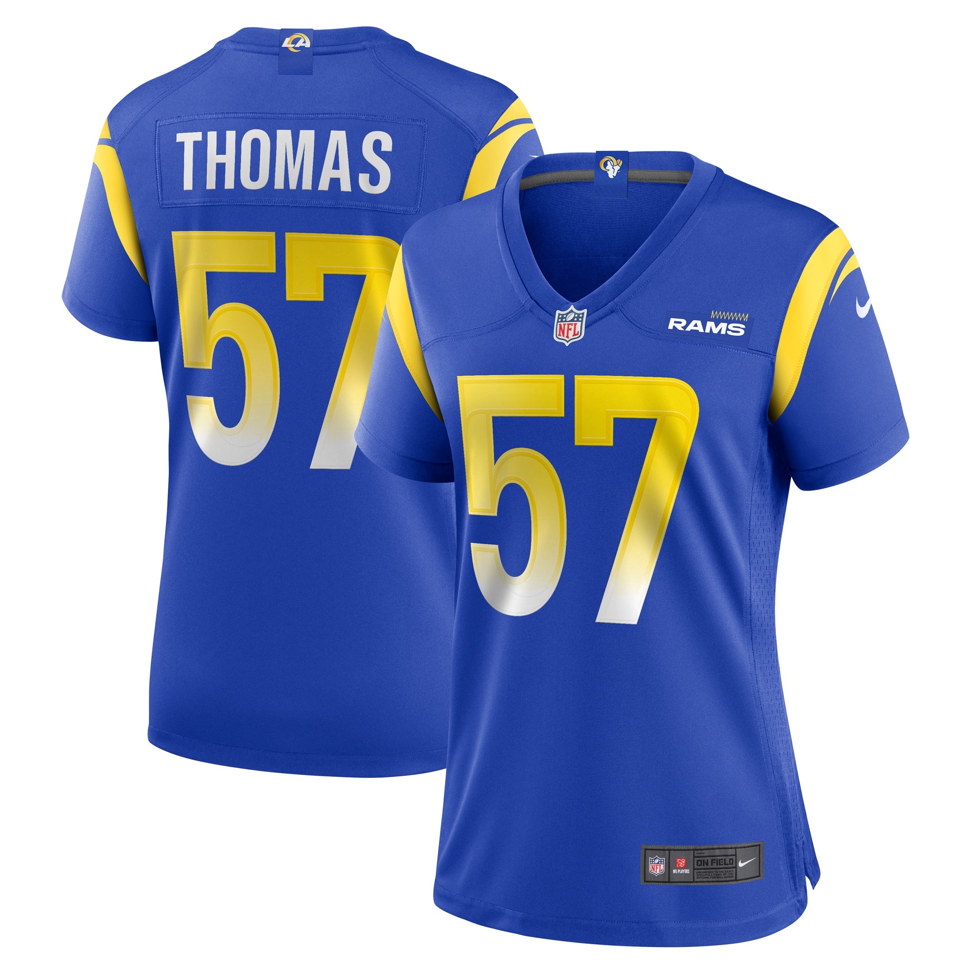 Zachary Thomas Los Angeles Rams Nike Women s Team Game Jersey    Royal