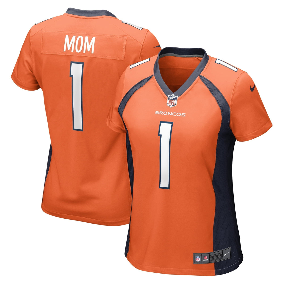 Women s Nike Number 1 Mom Orange Denver Broncos Game Jersey