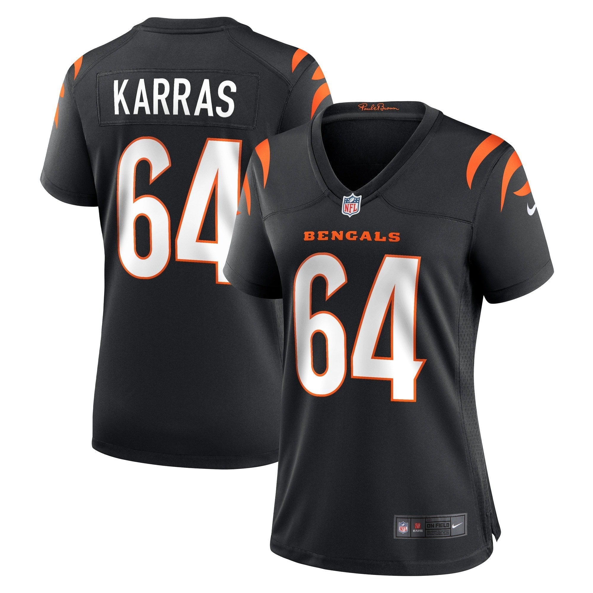 Women s Nike Ted Karras Black Cincinnati Bengals Game Player Jersey