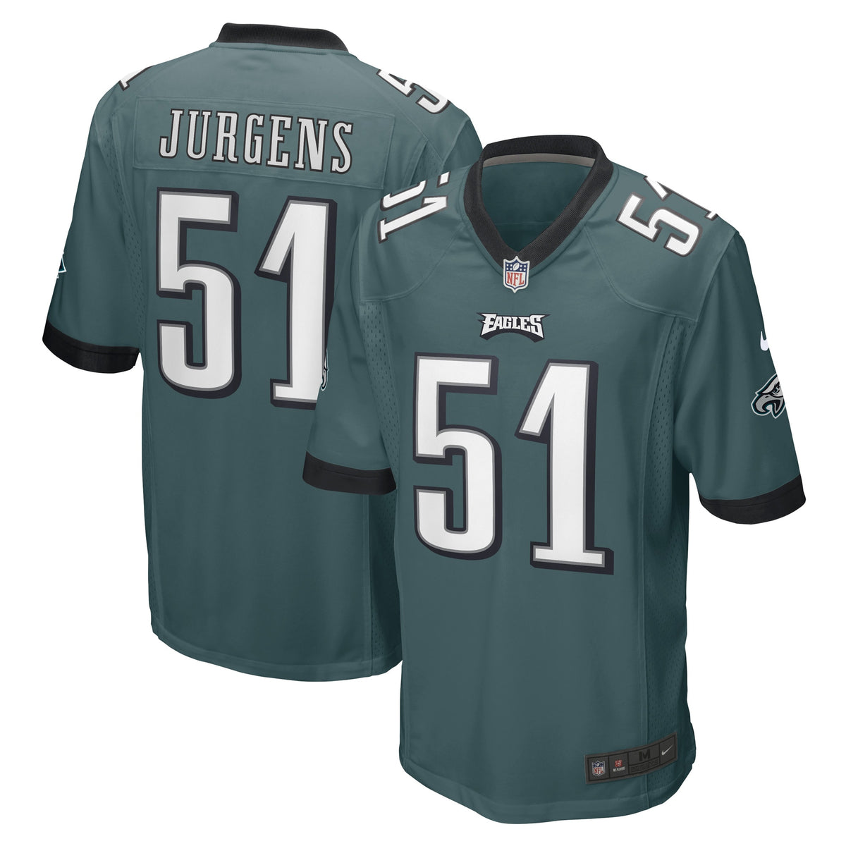 Cam Jurgens Philadelphia Eagles Nike Game Player Jersey   Midnight Green