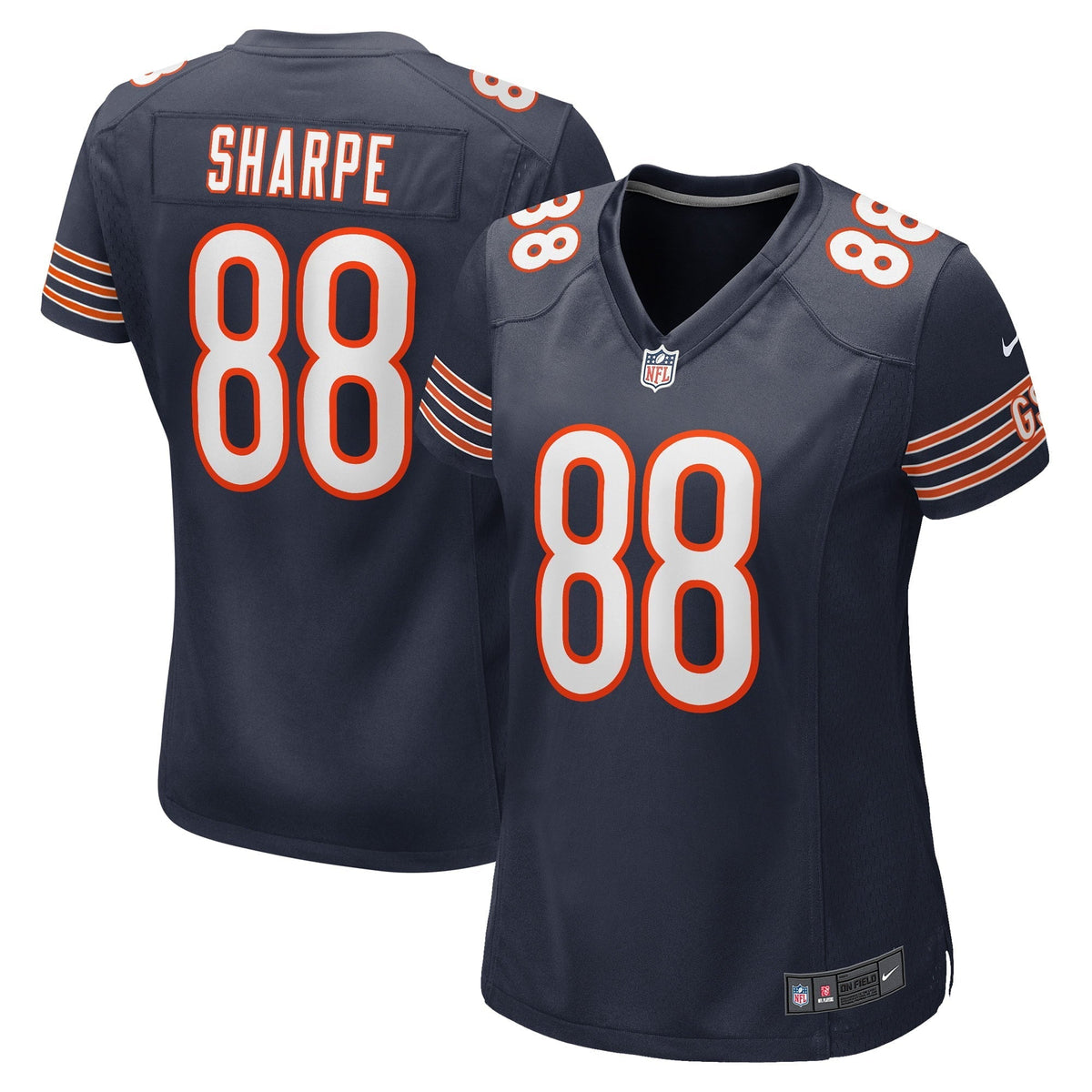 Women s Nike Tajae Sharpe Navy Chicago Bears Game Player Jersey