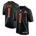 Men s Nike Ja Marr Chase Black Cincinnati Bengals Super Bowl LVI Bound Game Fashion Jersey