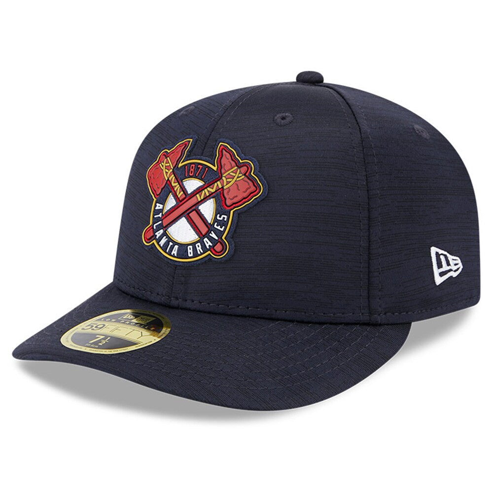 Atlanta Braves New Era 2023 Clubhouse Low Profile 59FIFTY Fitted Hat - Navy