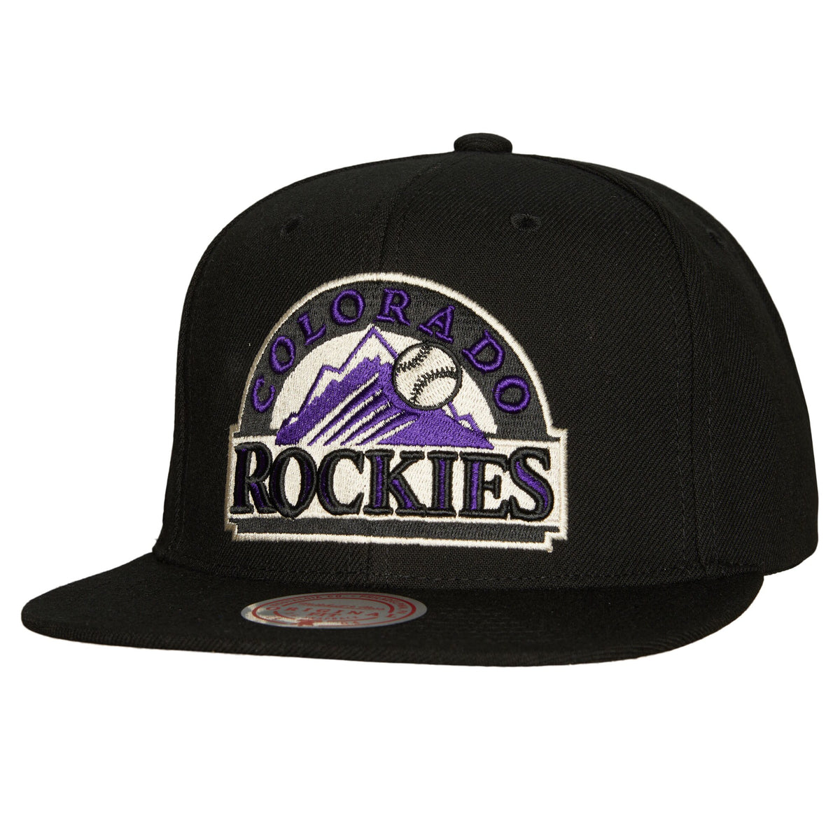 Colorado Rockies Mitchell & Ness Cooperstown Collection True Classics Snapback Hat - Black