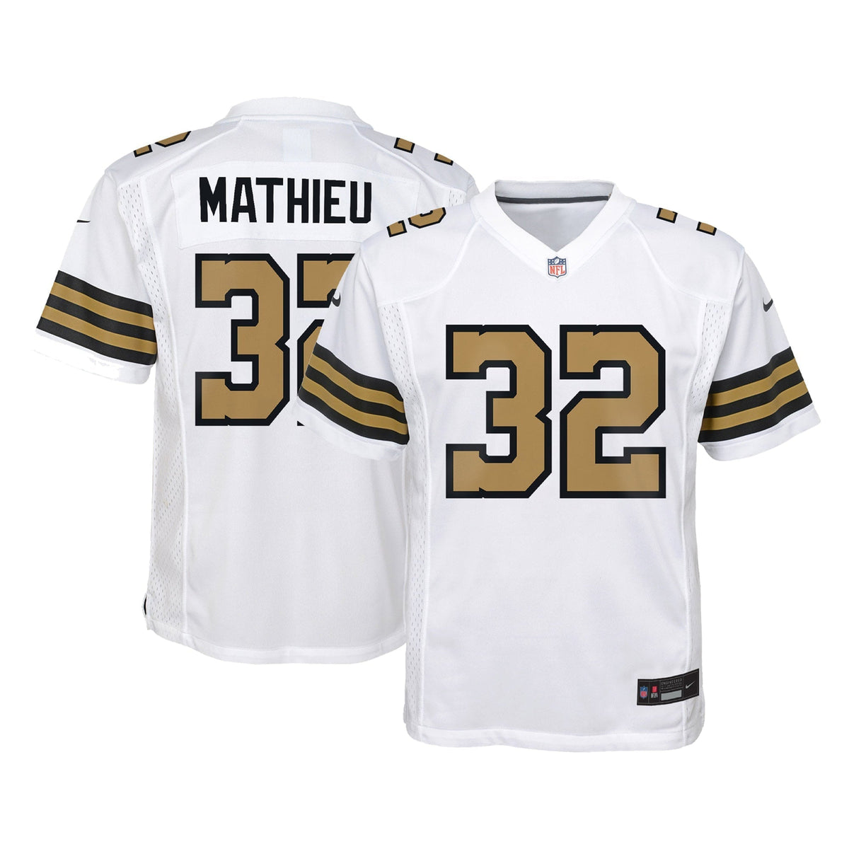 Youth Nike Tyrann Mathieu White New Orleans Saints Game Jersey