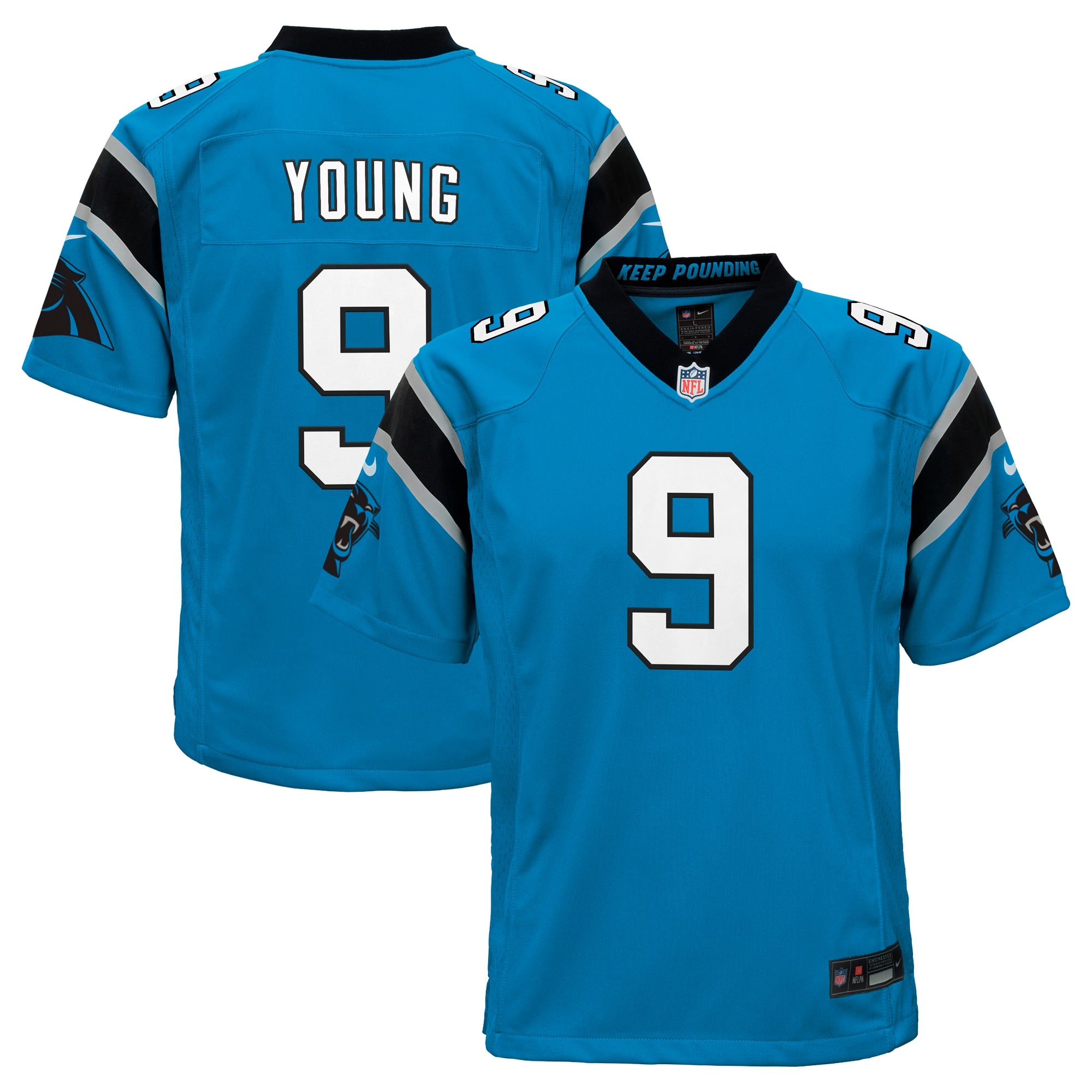 Bryce Young Carolina Panthers Nike Youth Game Jersey   Blue
