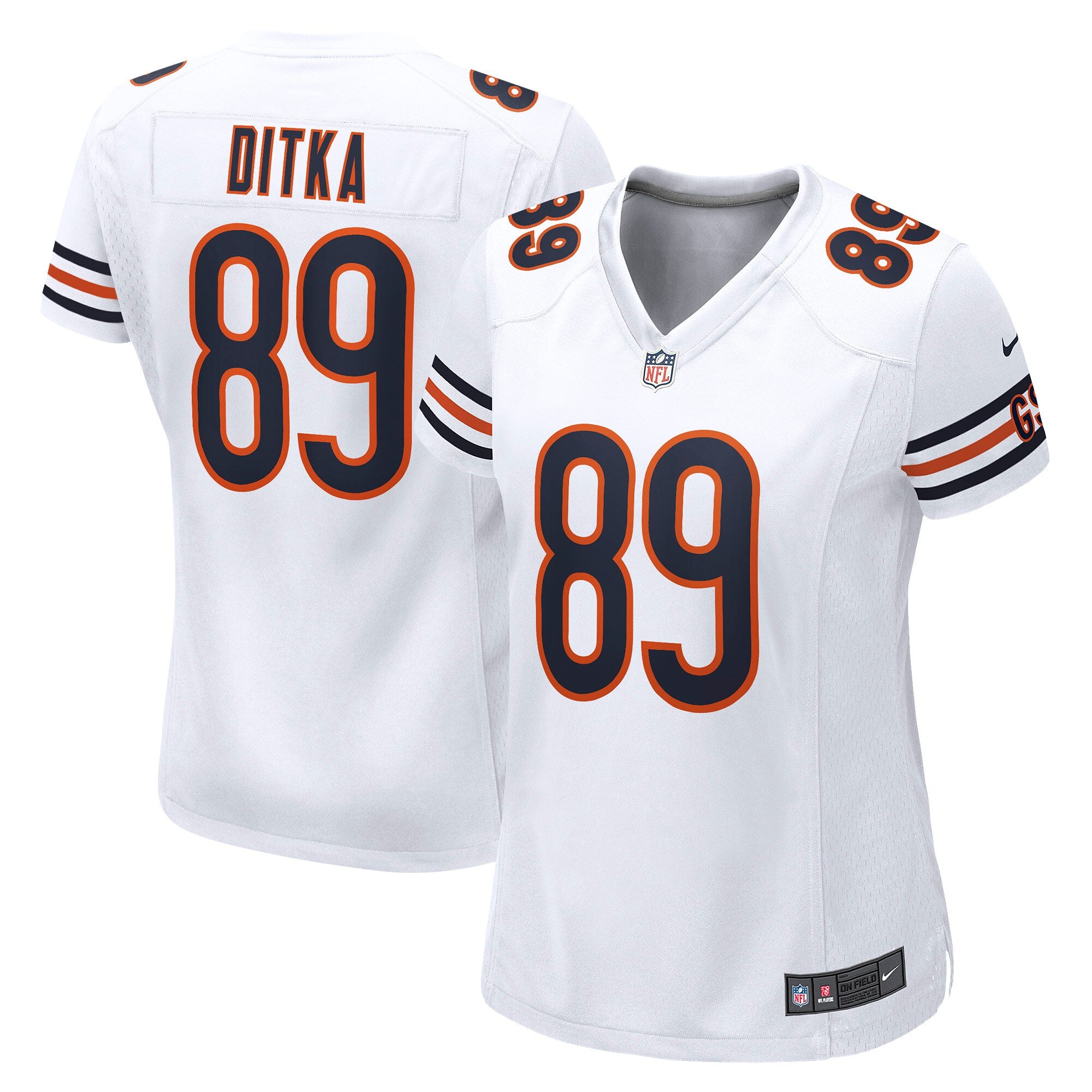 Mike Ditka Chicago Bears Nike Women s Retired Game Jersey   White