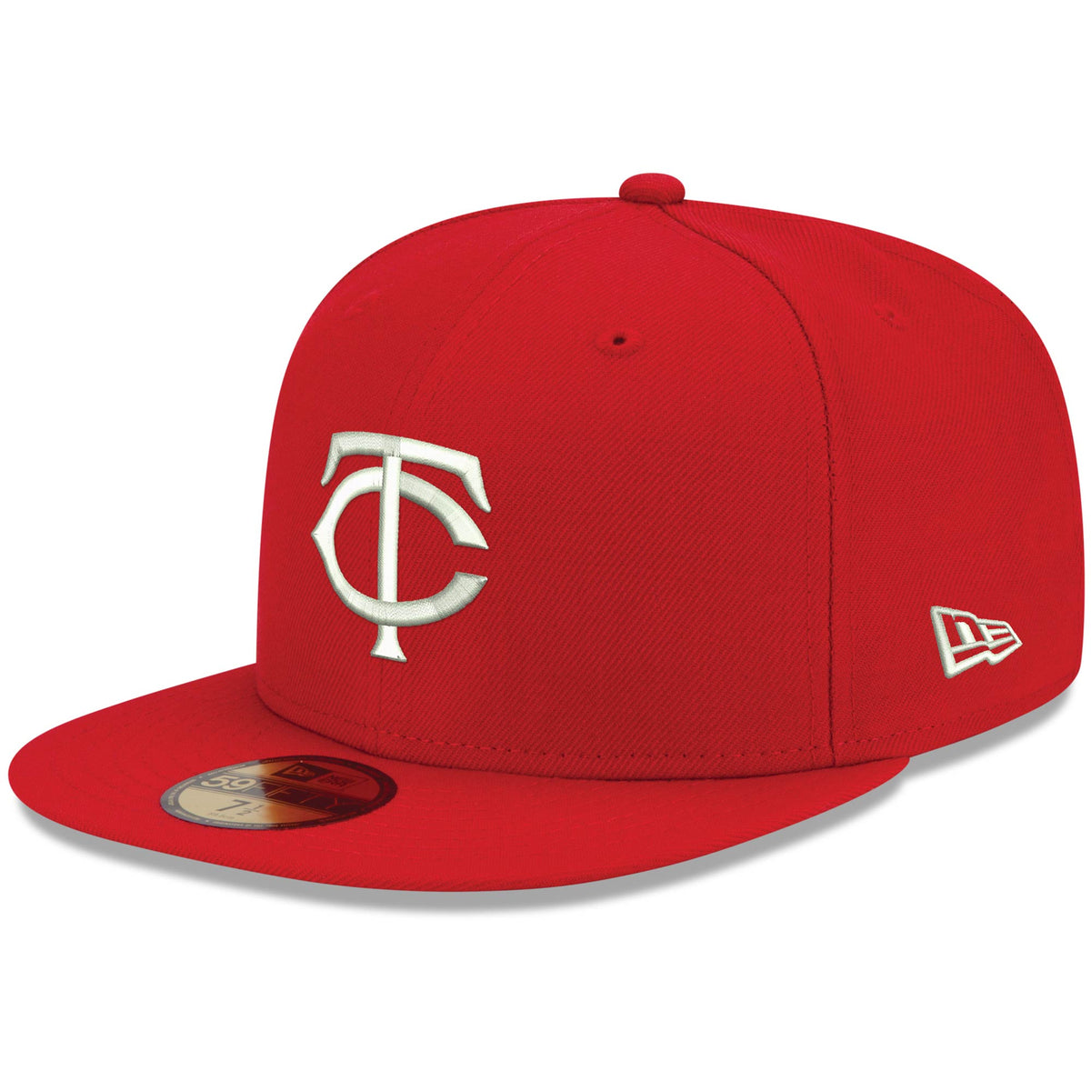 Minnesota Twins New Era White Logo 59FIFTY Fitted Hat - Red