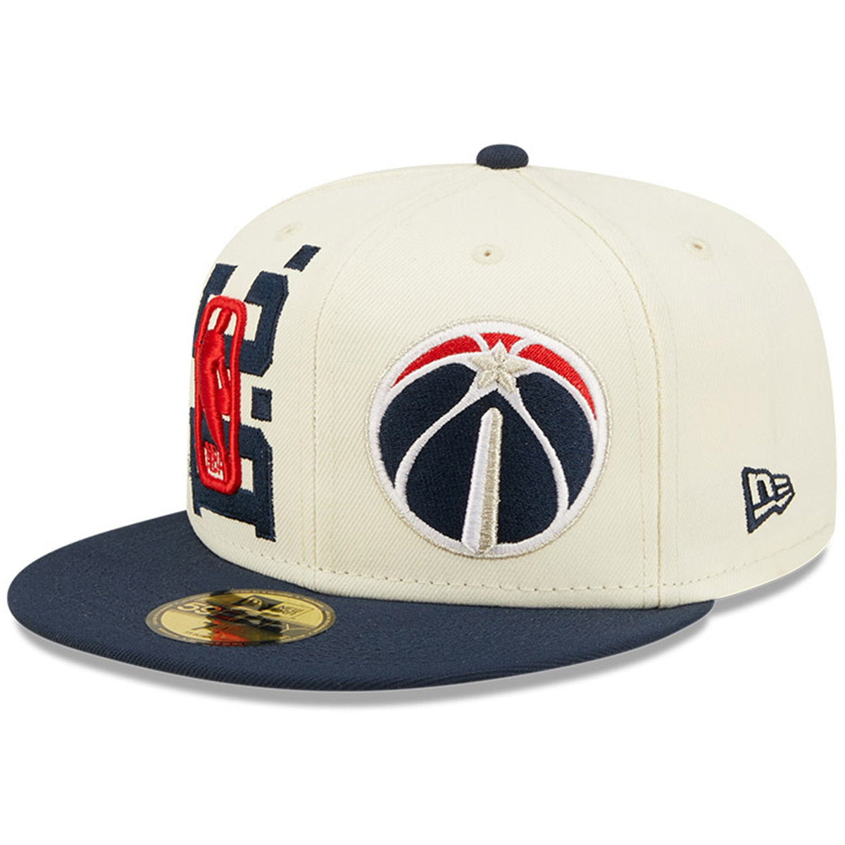 Washington Wizards New Era 2022 NBA Draft 59FIFTY Fitted Hat - Cream/Navy