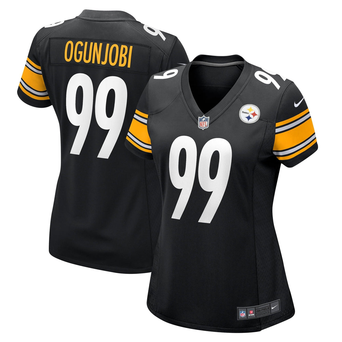 Women s Nike Larry Ogunjobi Black Pittsburgh Steelers Game Player Jersey