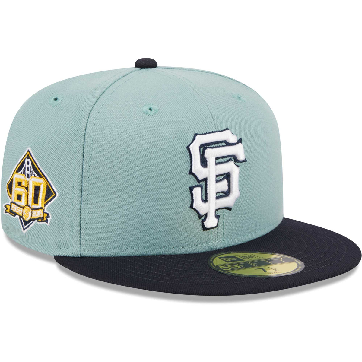San Francisco Giants New Era Beach Kiss 59FIFTY Fitted Hat - Light Blue/Navy