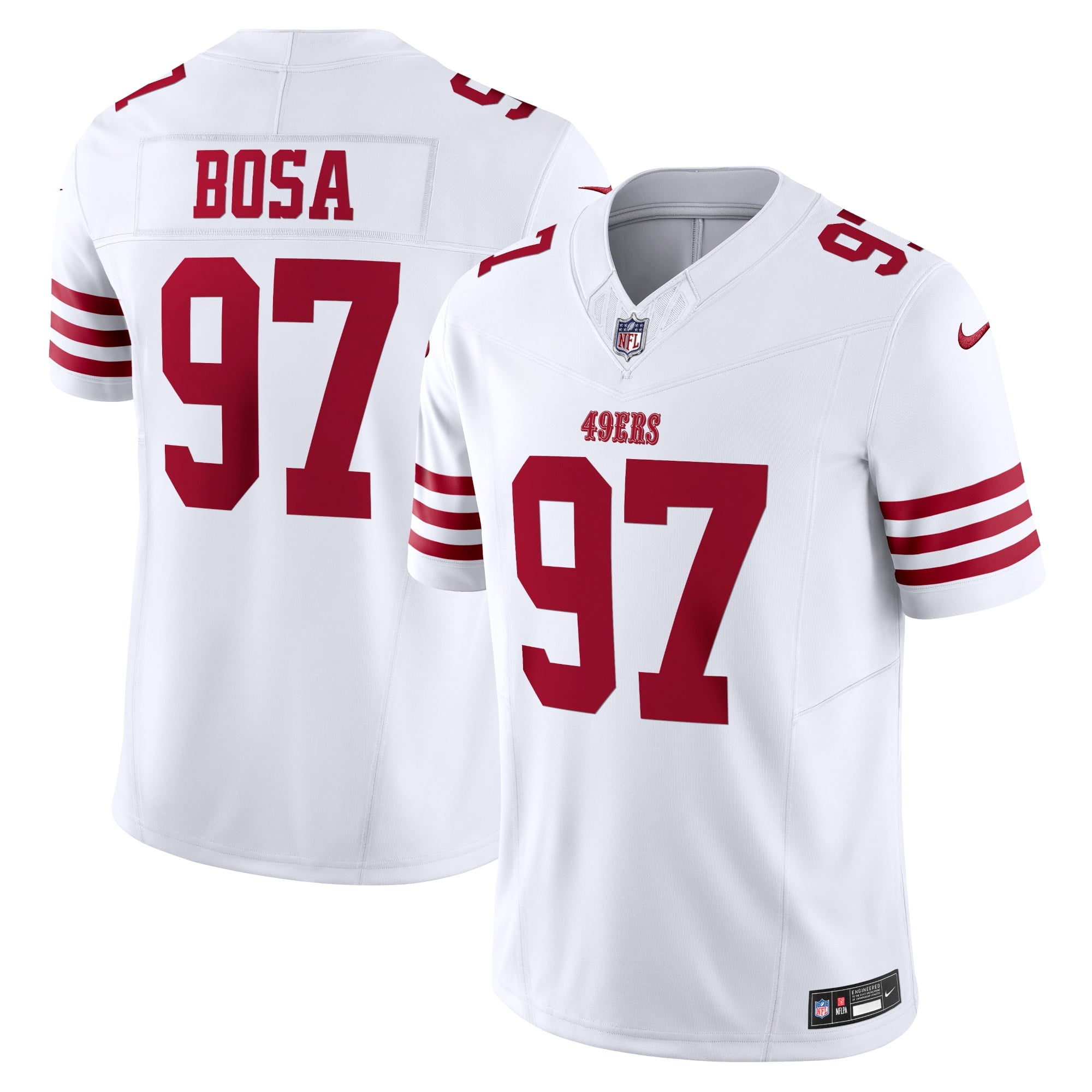 Men s Nike Nick Bosa White San Francisco 49ers  Vapor F.U.S.E. Limited Jersey