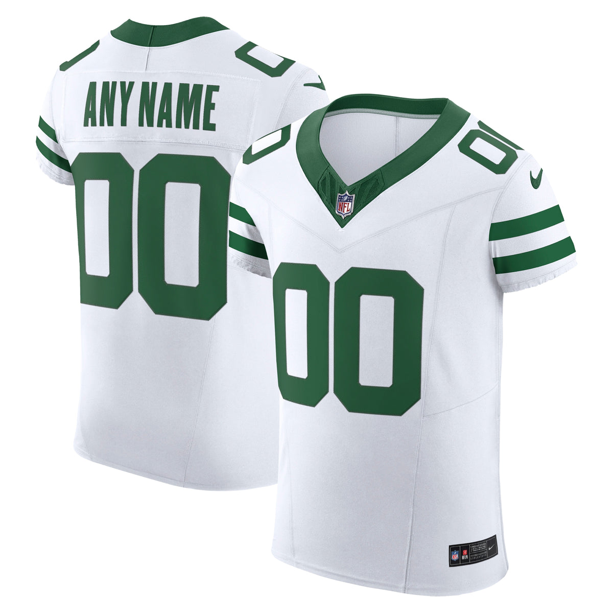 New York Jets Nike Vapor F.U.S.E. Elite Custom Jersey   White