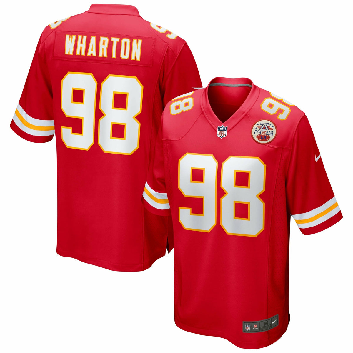 Men s Nike Tershawn Wharton Red Kansas City Chiefs Game Jersey