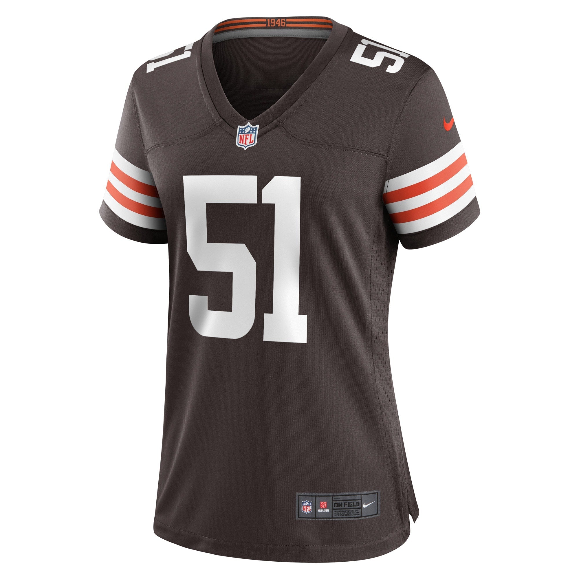 Women s Nike Jordans Kunaszyk Brown Cleveland Browns Game Player Jersey