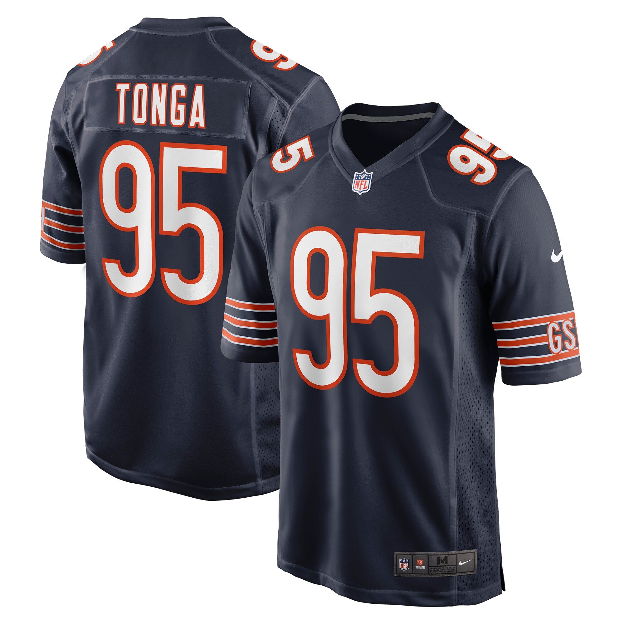 Khyiris Tonga Chicago Bears Nike Game Jersey   Navy