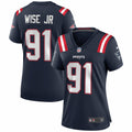 Women s Nike Deatrich Wise Jr. Navy New England Patriots Game Jersey