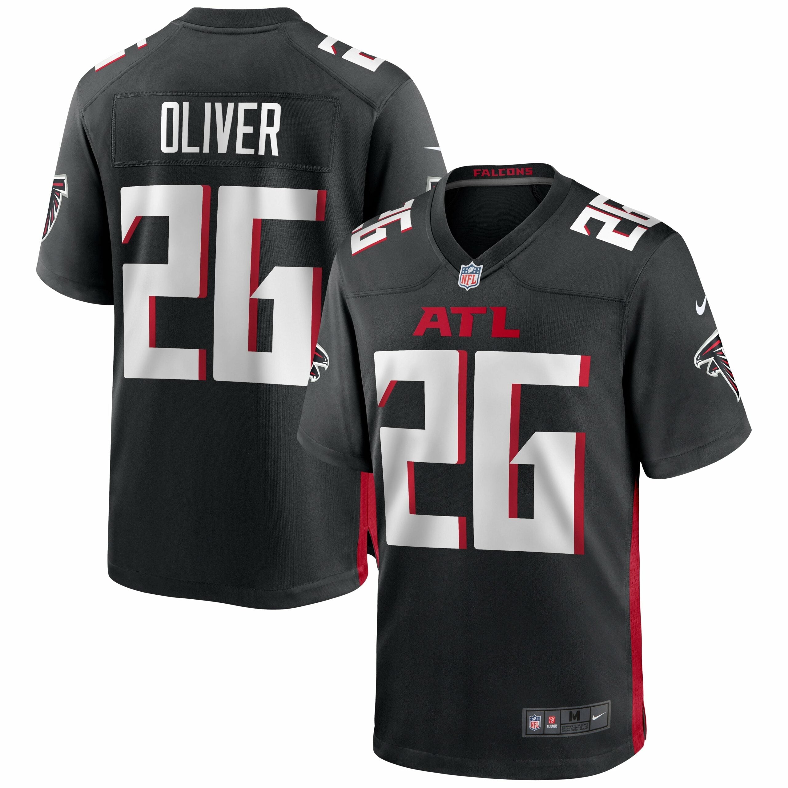 Men s Nike Isaiah Oliver Black Atlanta Falcons Game Jersey