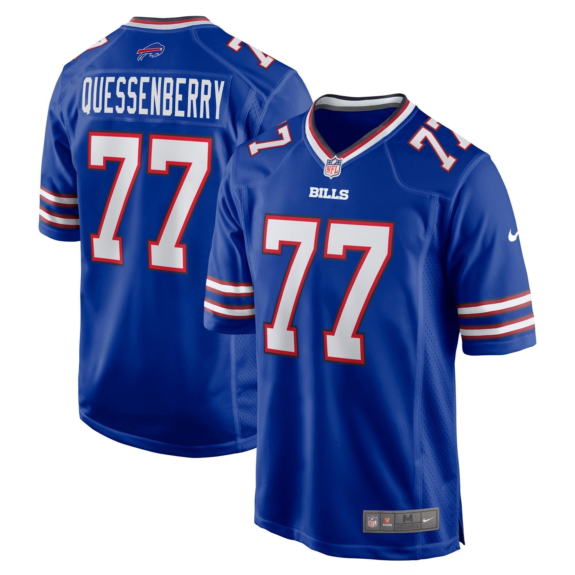 Men s Nike David Quessenberry Royal Buffalo Bills Game Player Jersey