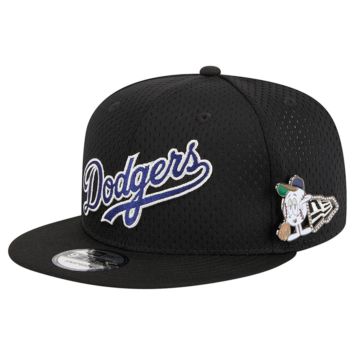 Los Angeles Dodgers New Era Post Up Pin 9FIFTY Snapback Hat - Black