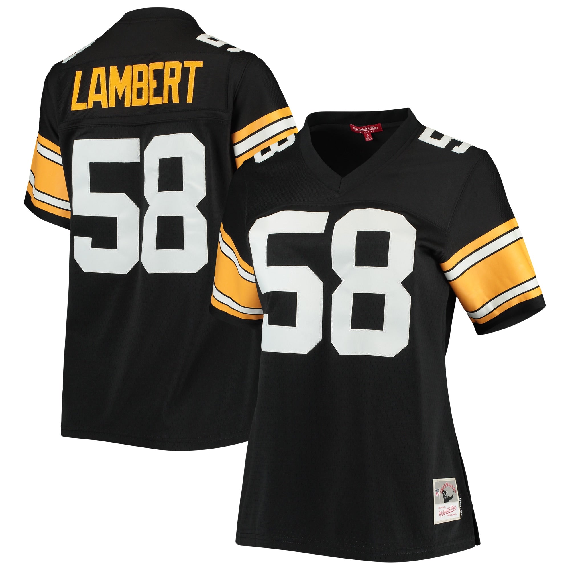 Jack Lambert Pittsburgh Steelers Mitchell   Ness Women s Legacy Replica Player Jersey   Black