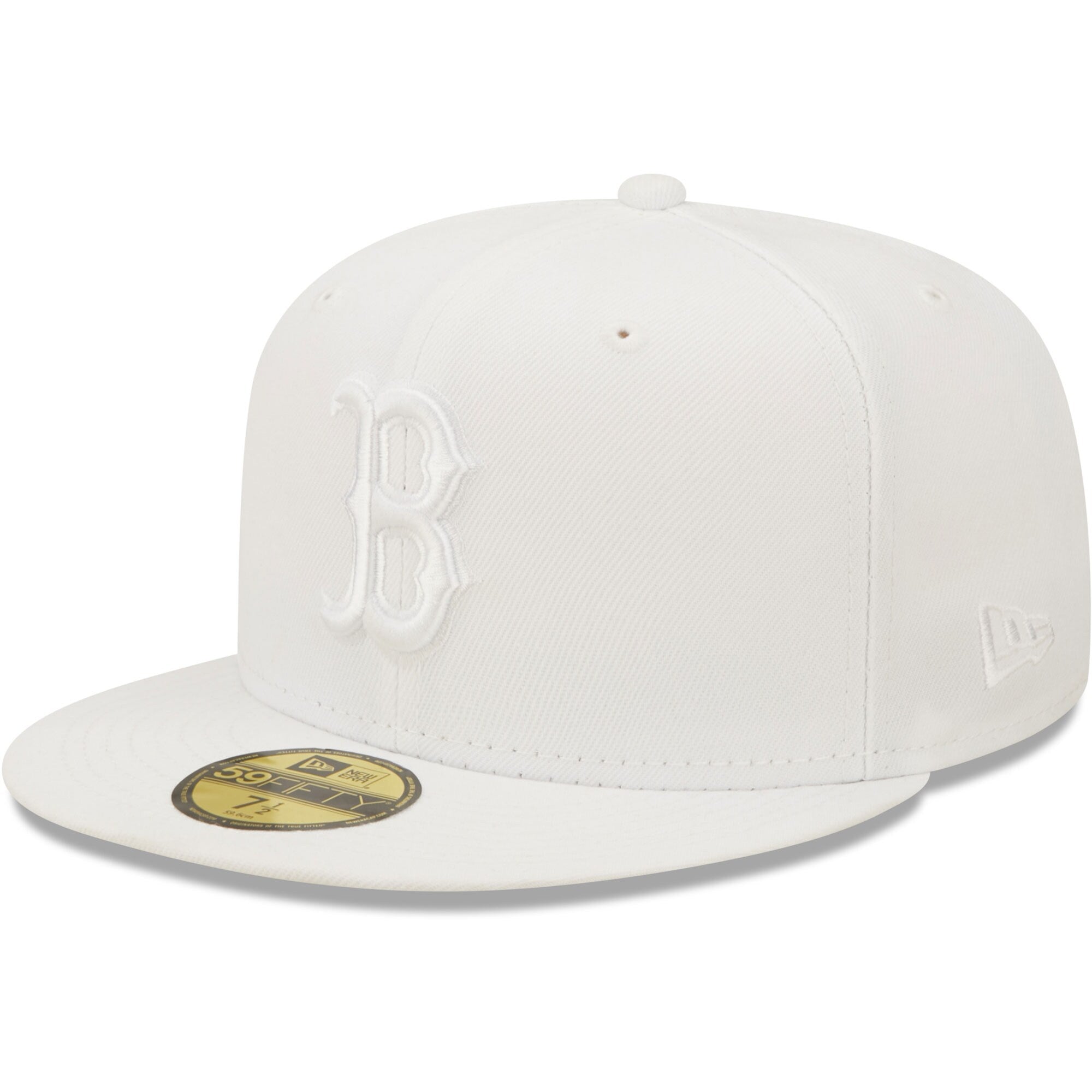 Boston Red Sox New Era White on White 59FIFTY Fitted Hat