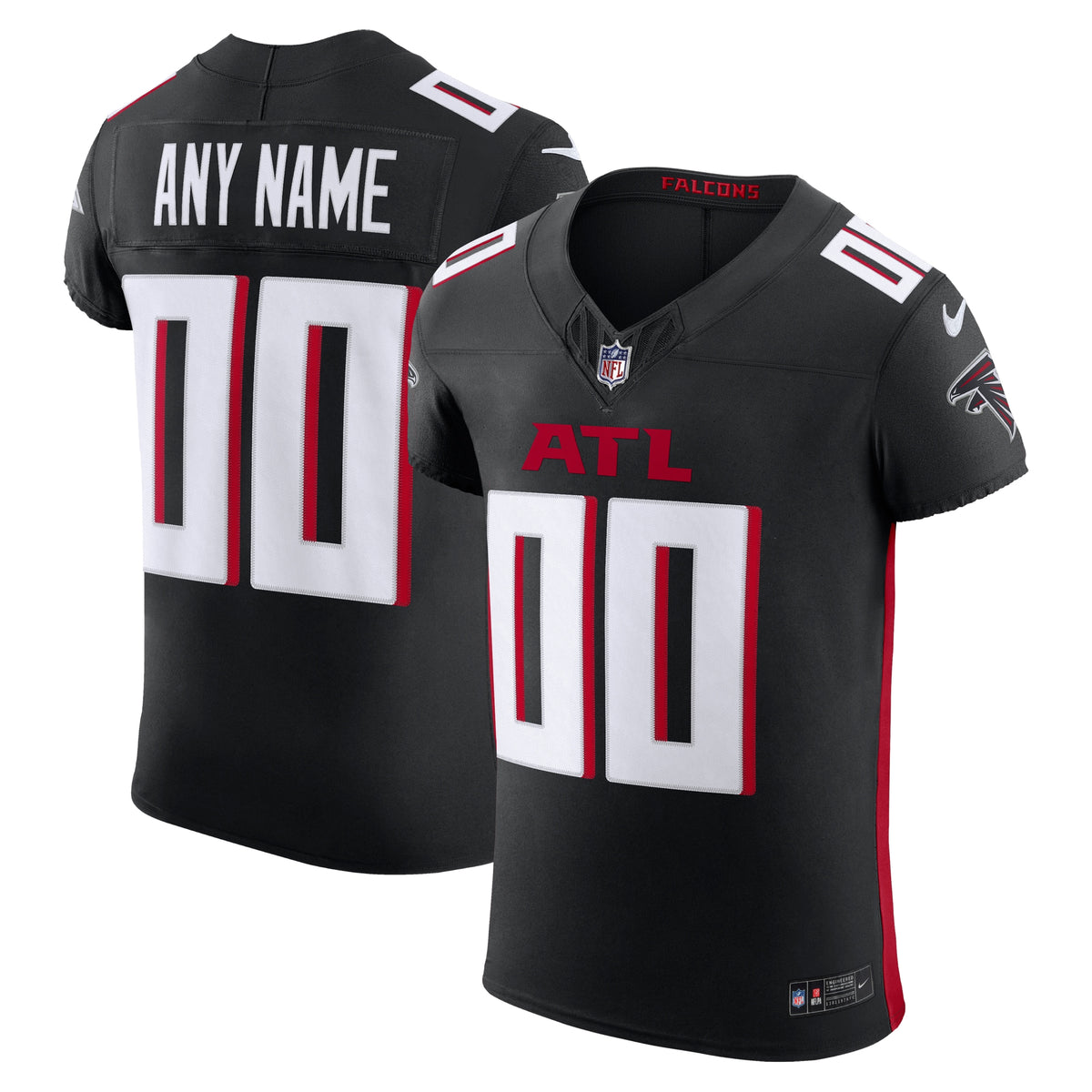 Atlanta Falcons Nike Vapor F.U.S.E. Elite Custom Jersey   Black