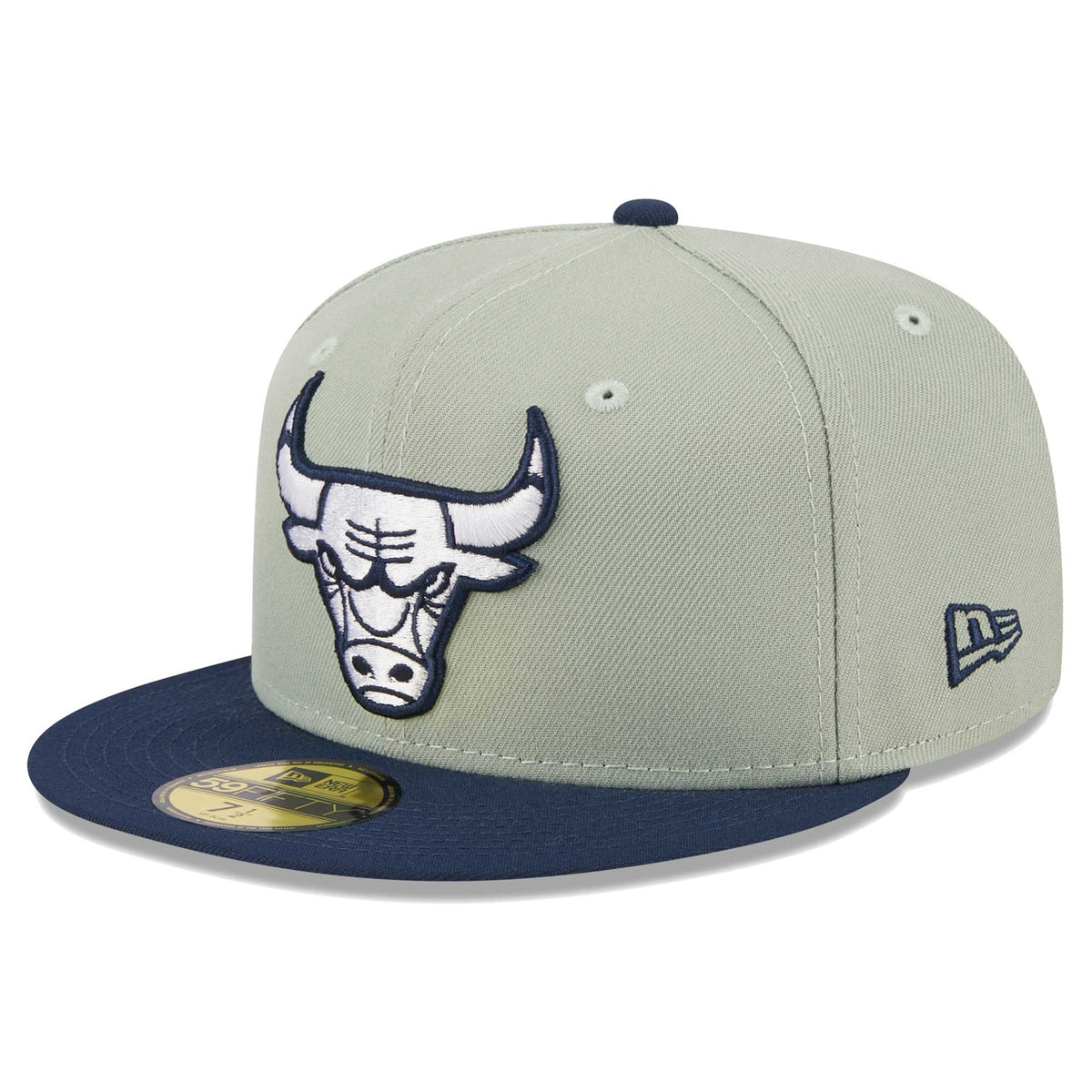 Chicago Bulls New Era Two-Tone Color Pack 59FIFTY Fitted Hat - Sage/Navy