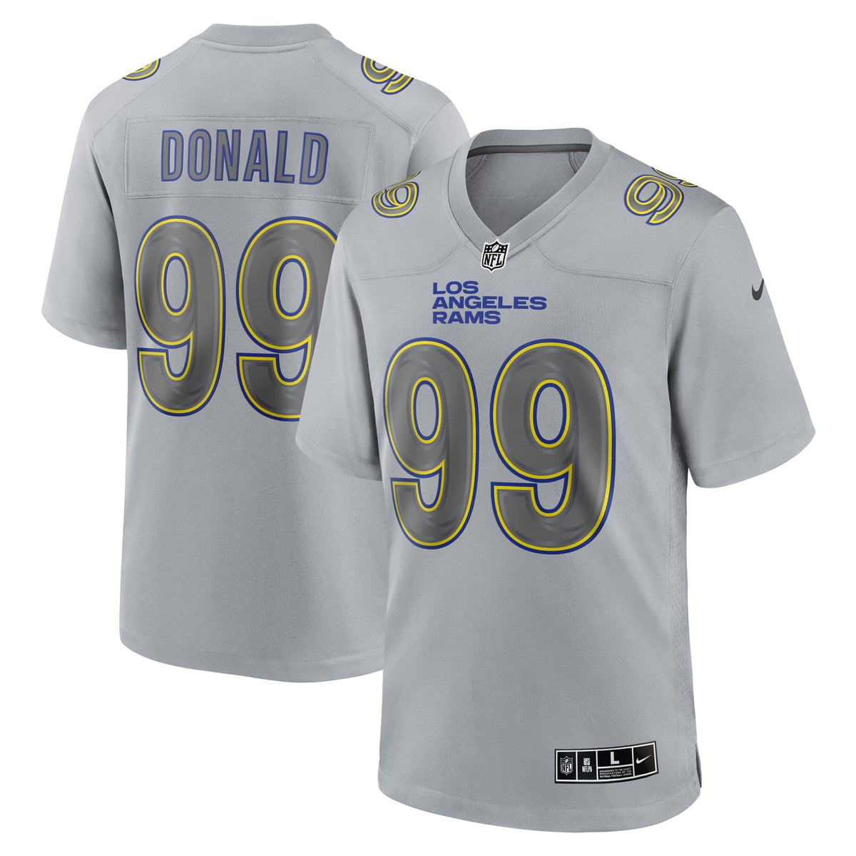 Men s Nike Aaron Donald Gray Los Angeles Rams Atmosphere Fashion Game Jersey