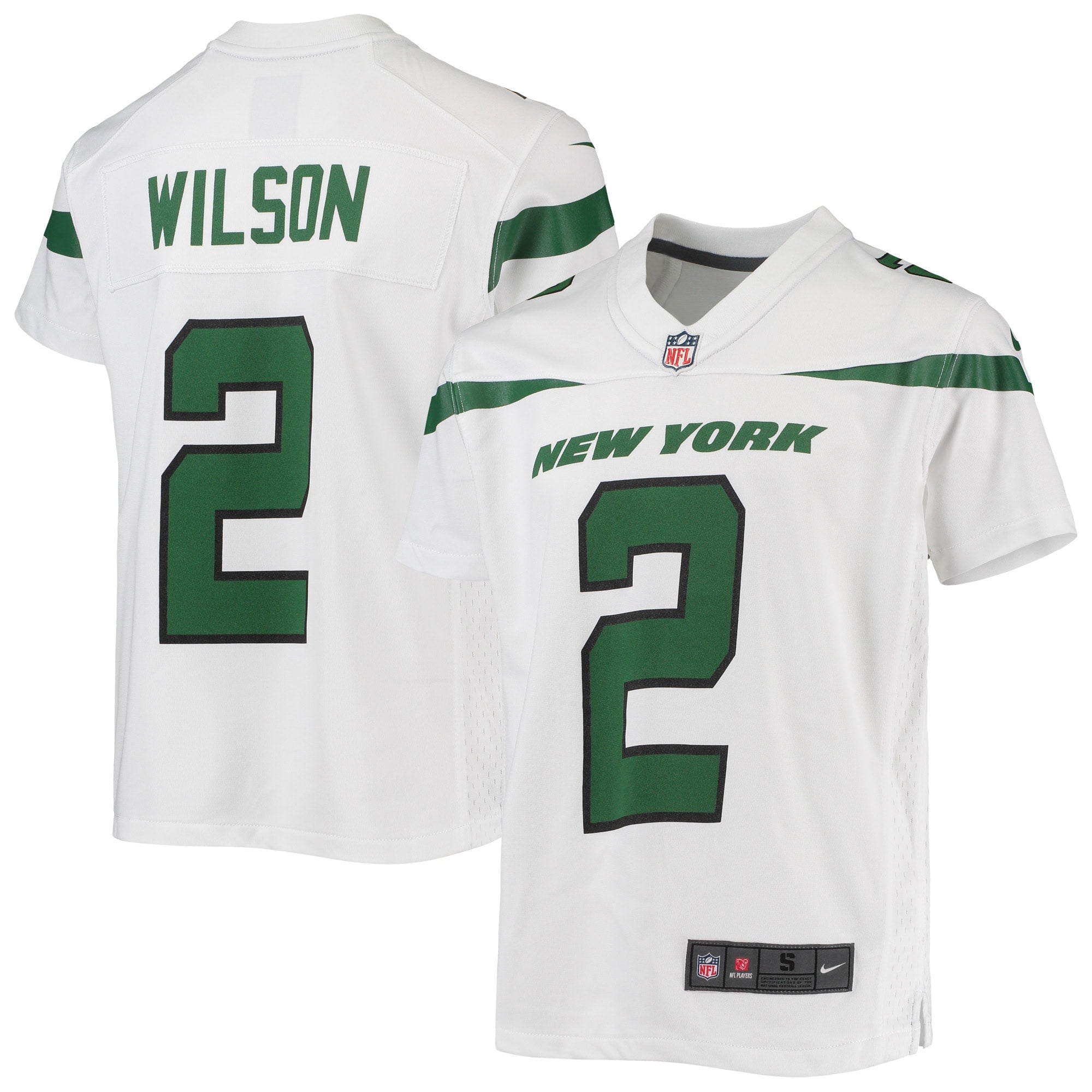 Zach Wilson New York Jets Nike Youth Game Jersey   White