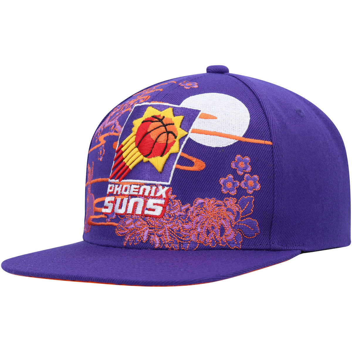 Phoenix Suns Mitchell & Ness Hardwood Classics Asian Heritage Scenic Snapback Hat - Purple
