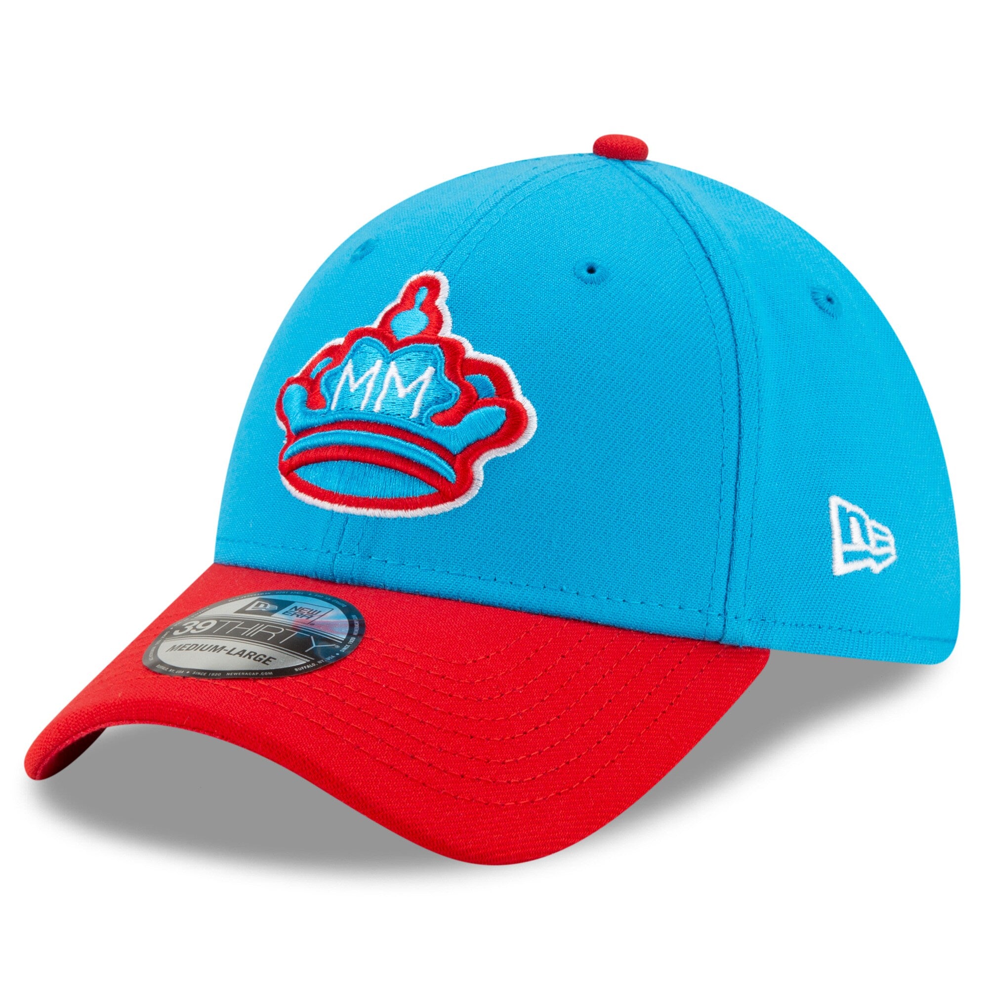 Miami Marlins New Era 2021 City Connect 39THIRTY Flex Hat - Blue/Red