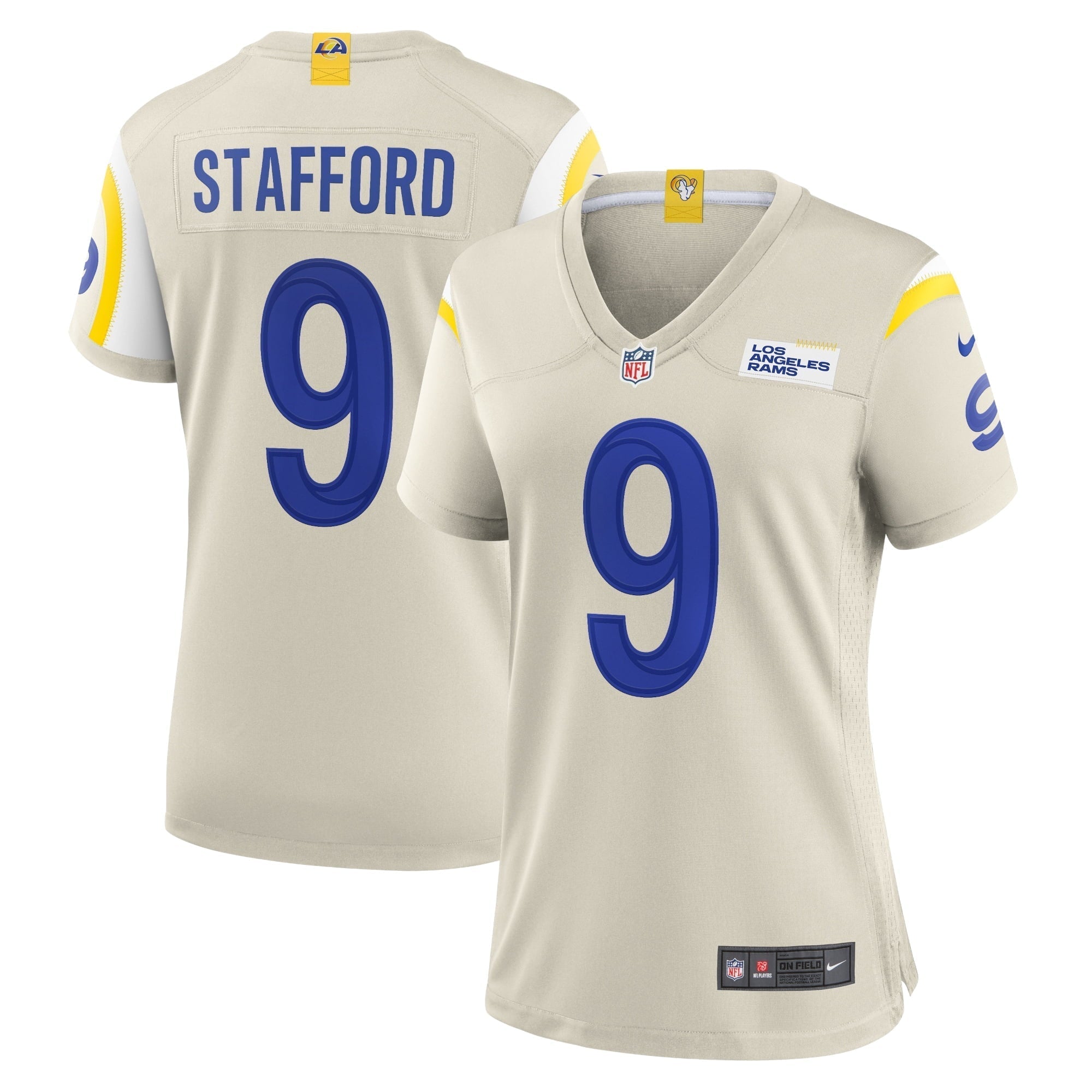 Women s Nike Matthew Stafford Bone Los Angeles Rams Player Game Jersey