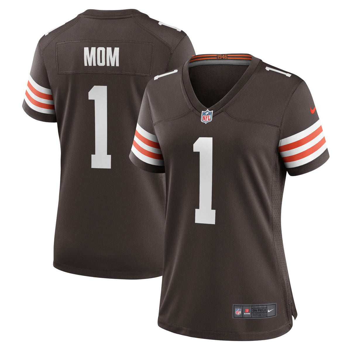 Number 1 Mom Cleveland Browns Nike Women s Game Jersey   Brown