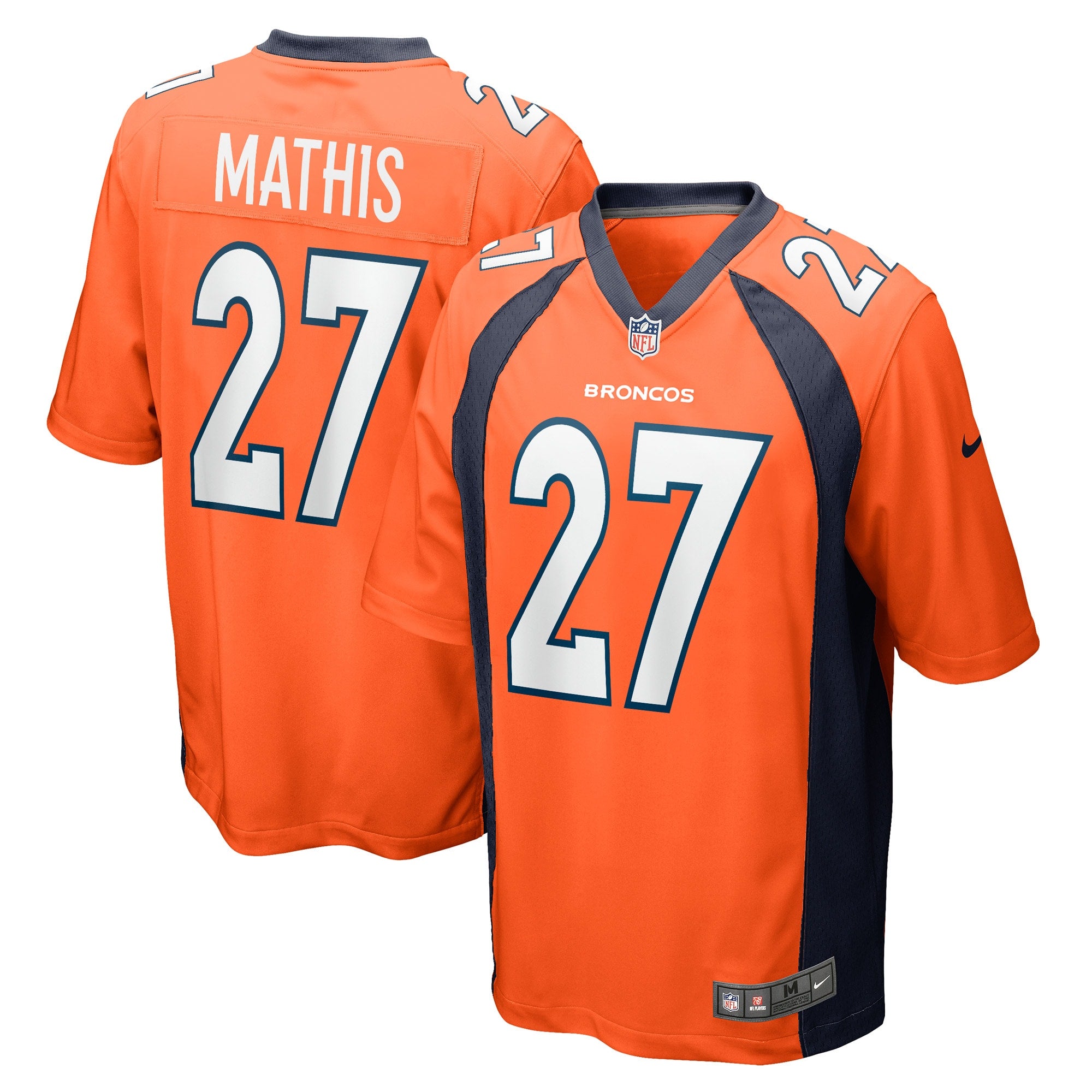 Damarri Mathis Denver Broncos Nike Game Player Jersey   Orange