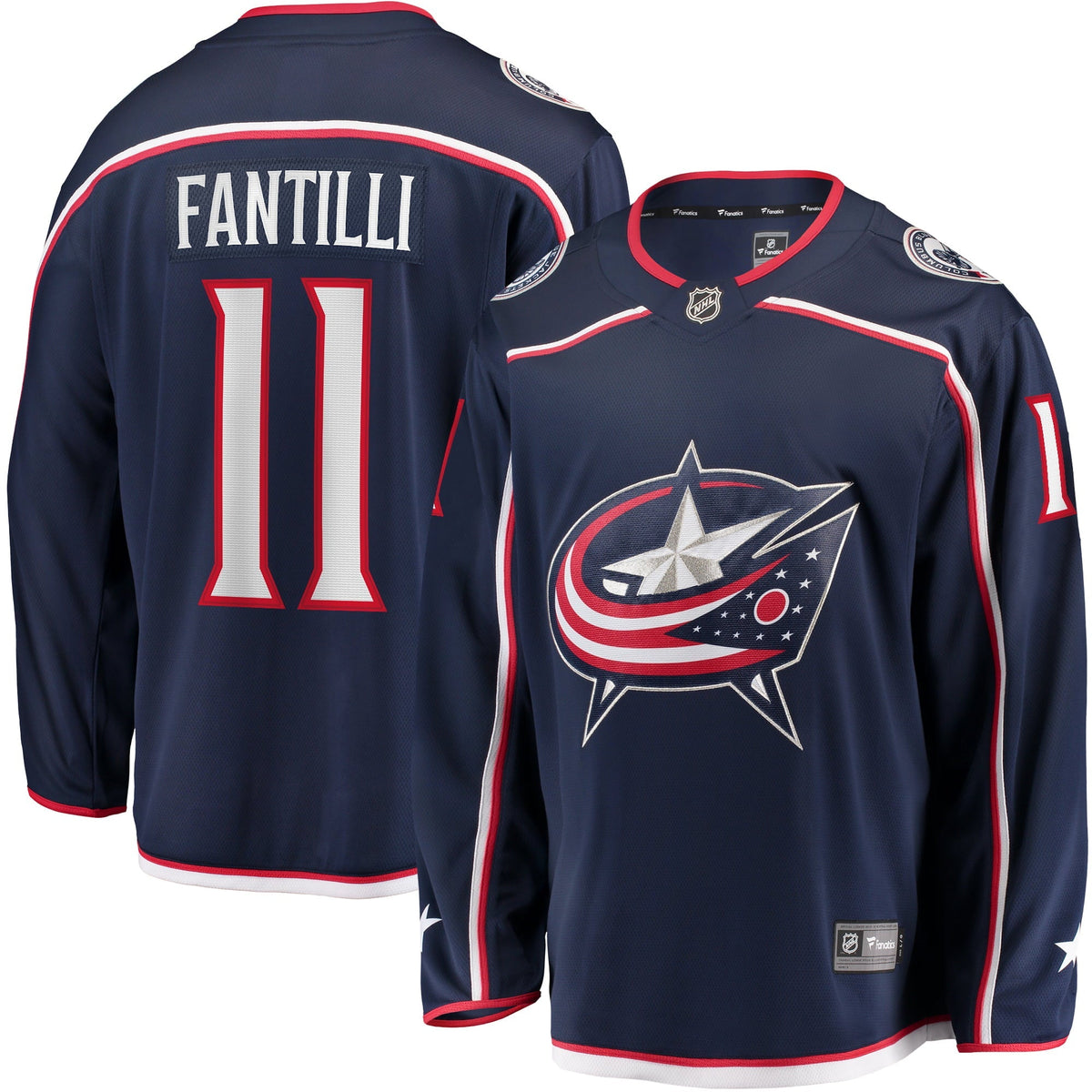 Men's Fanatics Branded Adam Fantilli Navy Columbus Blue Jackets Home Breakaway Player Jersey