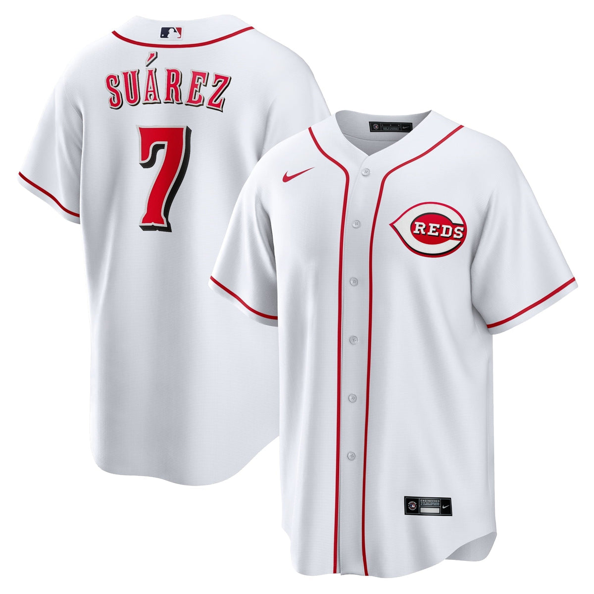 Men's Nike Eugenio Suarez White Cincinnati Reds Home Replica Player Name Jersey