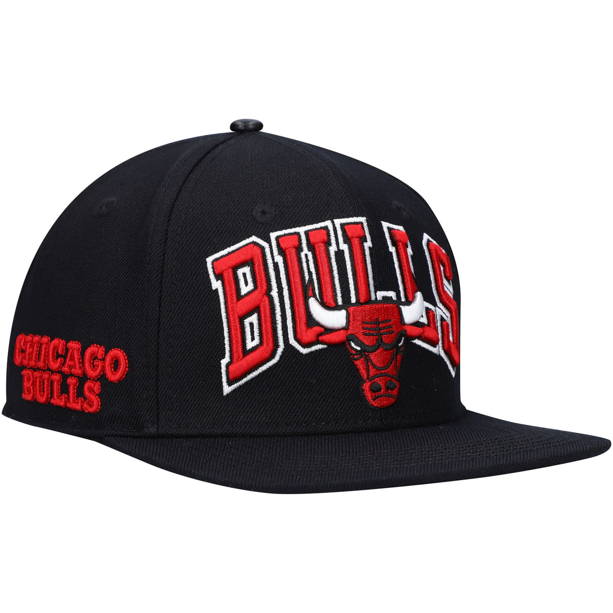 Chicago Bulls Pro Standard Wordmark Logo Snapback Hat - Black